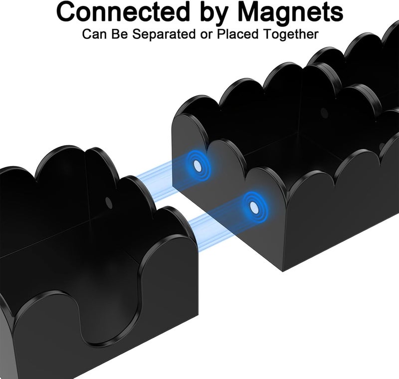 YAGELI Magnetic 3-in-1 Acrylic Sticky Note Holder Dispenser | Modern Desktop Organizer for 3x3 Post It Notes & Memo Pads with Non-Slip Base | for Productive Workspace at Office, Home or School | Black - Image 3